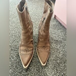 Dolce Vita Brown Leather Heeled Boots
